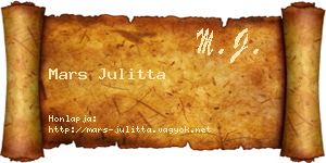 Mars Julitta névjegykártya